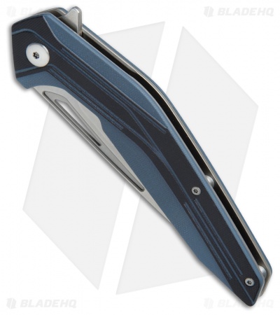 Brous Blades Hardwire Liner Lock Knife Blue/Black G-10 (4.25" Stonewash)