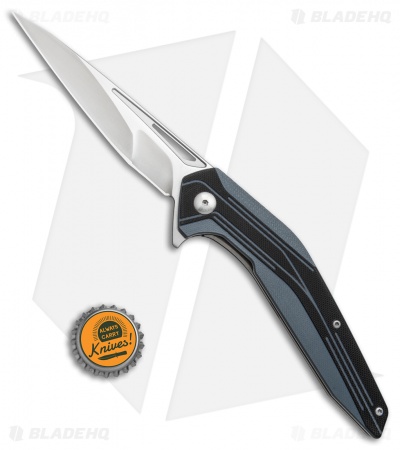 Brous Blades Hardwire Liner Lock Knife Blue/Black G-10 (4.25" Satin)