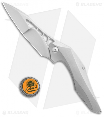 Brous Blades Isham Raven Flipper Frame Lock Knife Titanium (3.8" Stonewash)