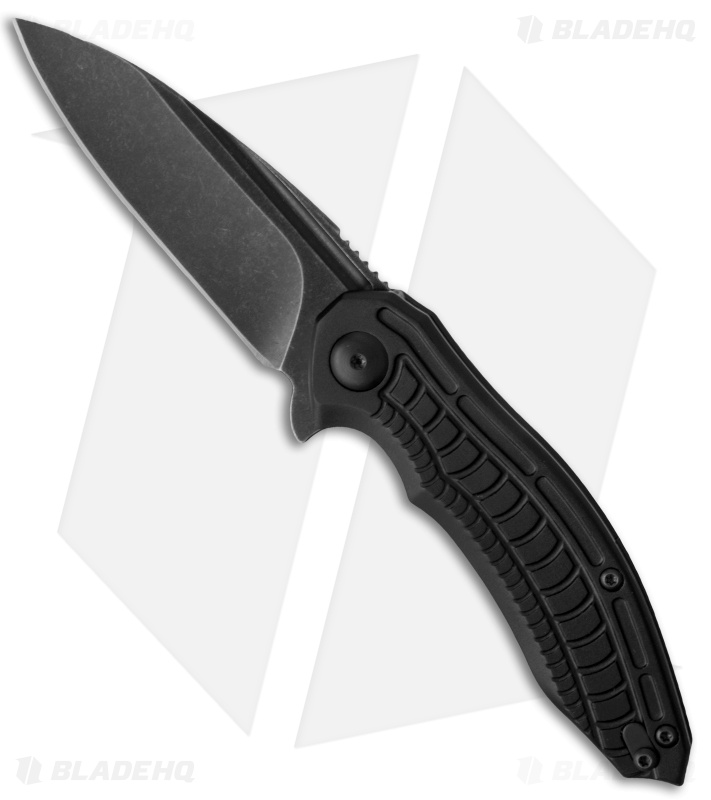 Brous Blades Bionic 2.0 Flipper Knife Black (3" Acid Stonewash)