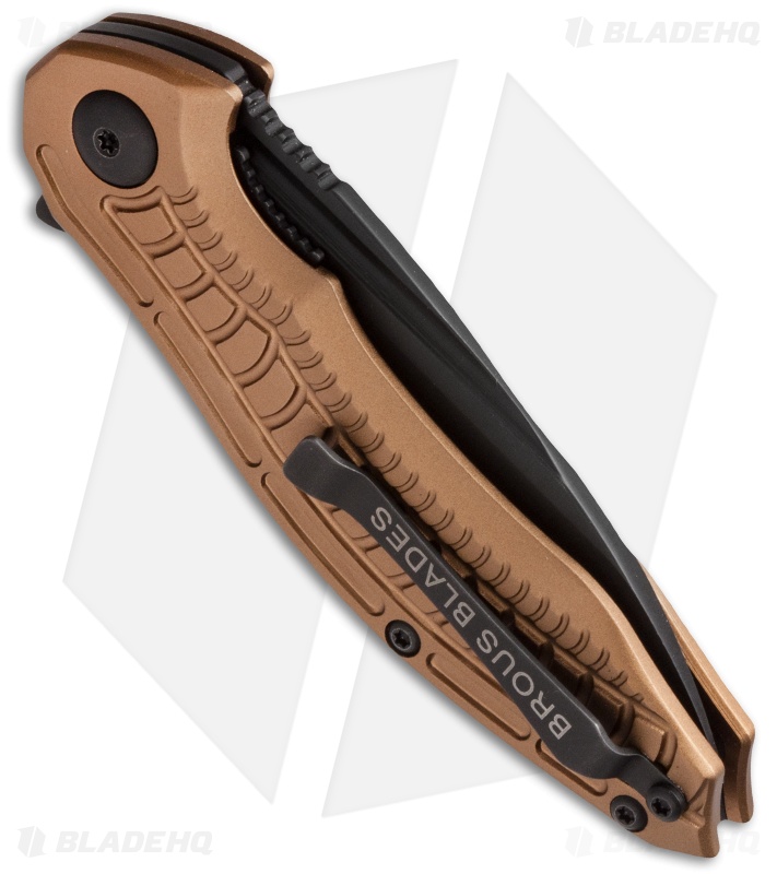 Brous Blades Bionic 2.0 Flipper Knife Bronze (3" Black)