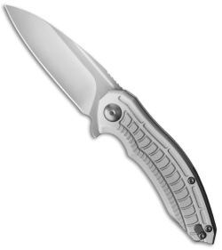 Brous Blades Bionic 2.0 Flipper Knife Silver (3" Satin)