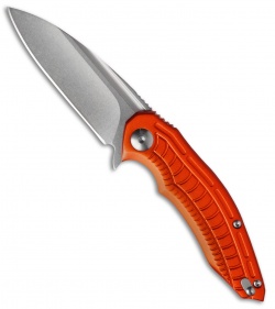 Brous Blades Bionic Flipper Knife Orange Aluminum (3" Stonewash)