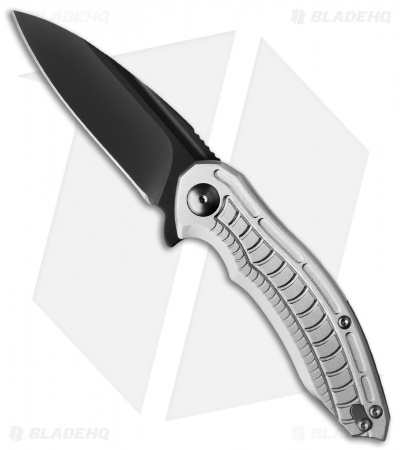 Brous Blades Bionic 2.0 Flipper Knife Silver (3" Black)