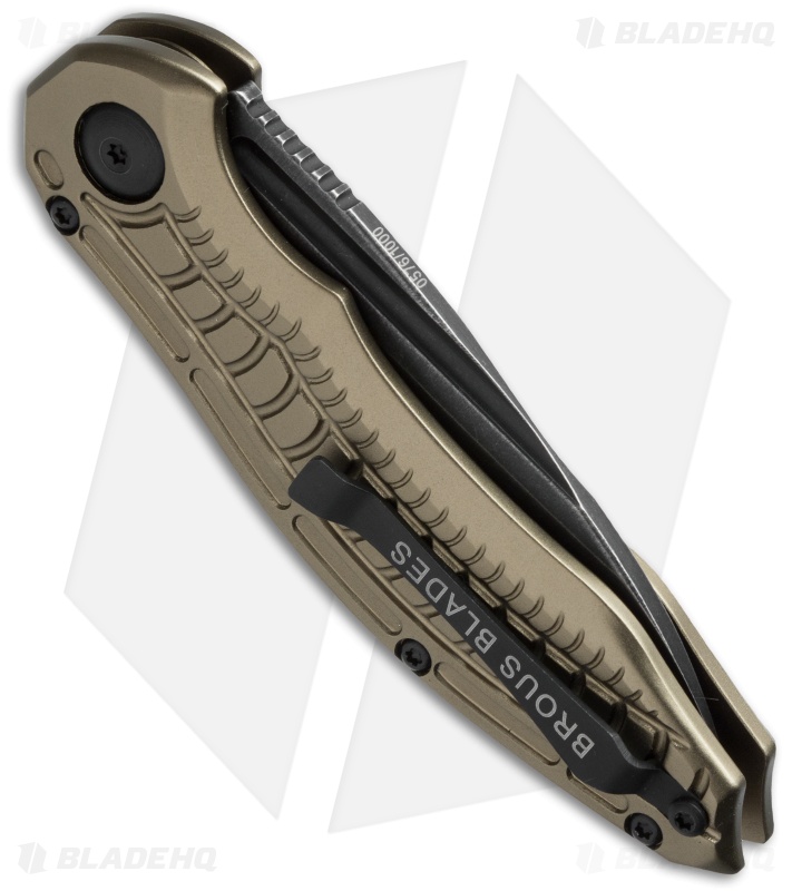 Brous Blades Bionic Automatic Knife Bronze (3" Acid Stonewash)