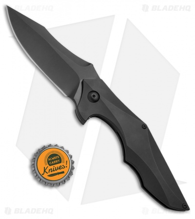 Brous Blades Snody Ante Up Frame Lock Flipper Knife Ti (3.5" Blackout)