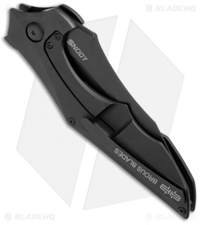 Brous Blades Snody Ante Up Frame Lock Flipper Knife Ti (3.5" Blackout)
