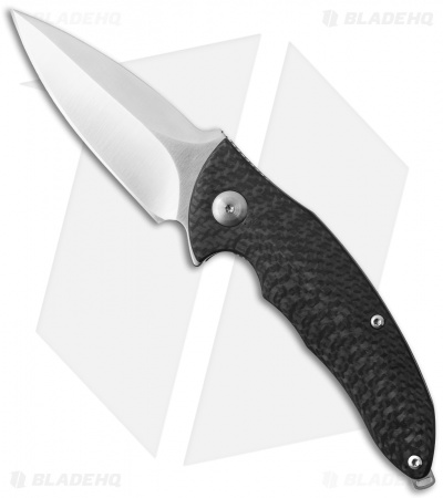 Brous Blades Caliber Flipper Liner Lock Knife Carbon Fiber (3" Satin)