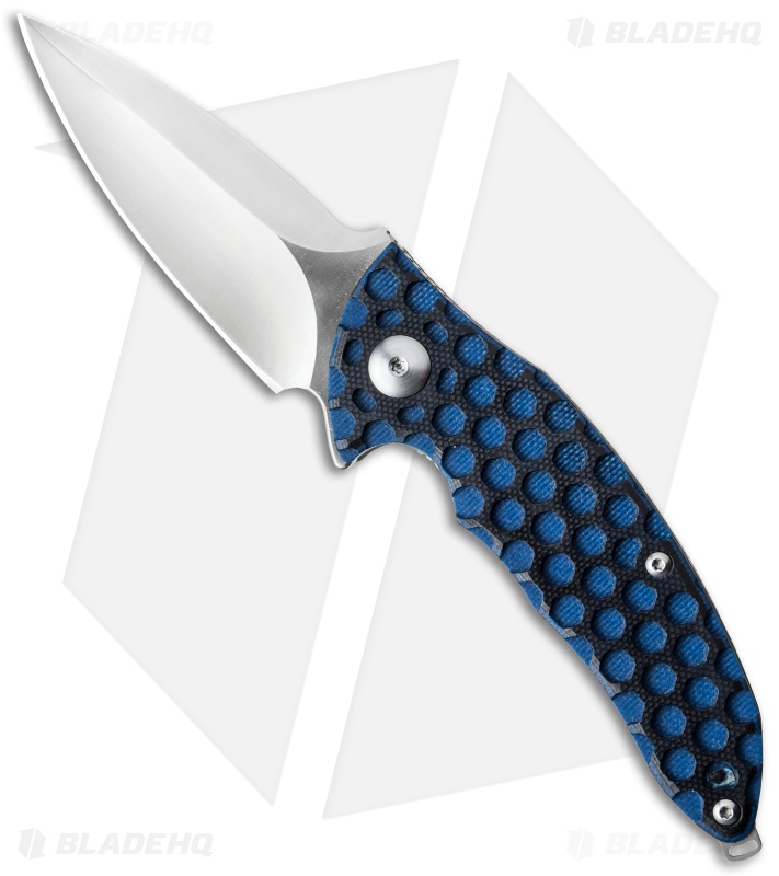 Brous Blades Custom Caliber Knife Black/Blue G10 (3" Satin) Exclusive