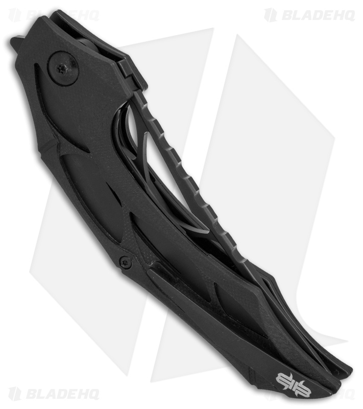 Brous Blades Isham Echelon Flipper Liner Lock Knife Black G-10 (4.1" Blackout)