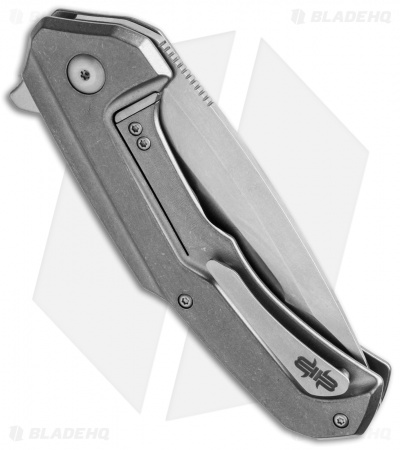 Brous Blades Dynamic Flipper Frame Lock Knife (3.5" Stonewash)