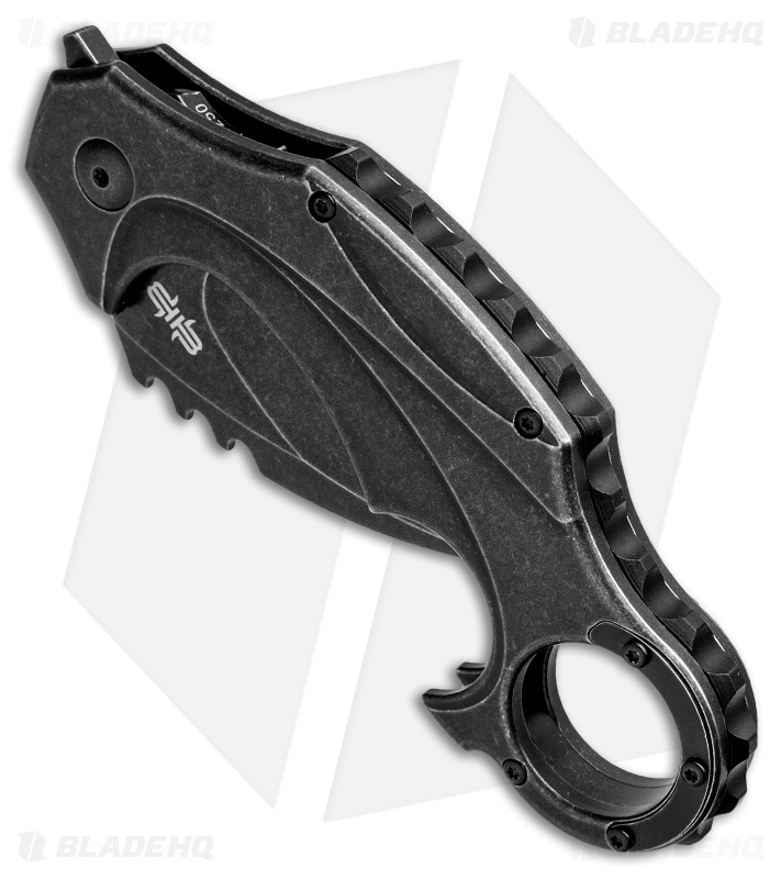 Brous Blades Elite Enforcer Folding Karambit Knife ASW Ti (2.6" Acid SW)