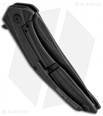 Brous Blades Parallax Frame Lock Flipper Knife Acid Stonewash Ti (3.75" Acid SW)