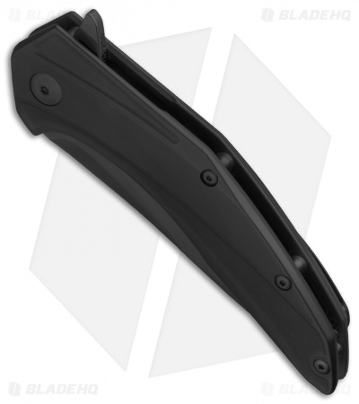 Brous Blades Parallax Frame Lock Flipper Knife Blackout Titanium (3.75" Black)