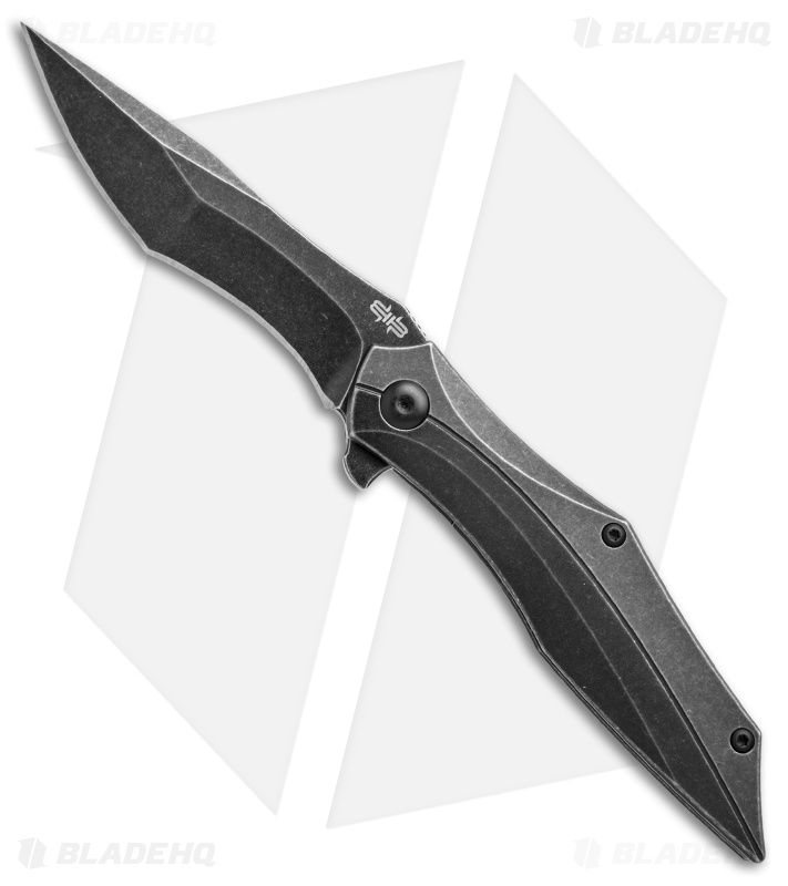 Brous Blades Razorback Frame Lock Flipper Knife Acid SW Ti (3" Acid Stonewash) 