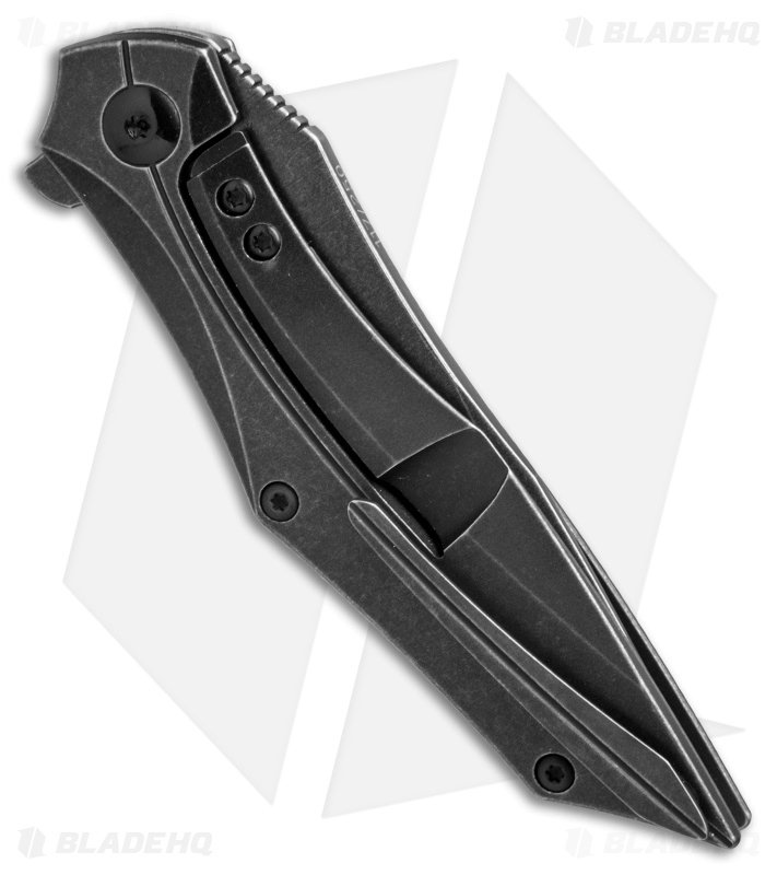 Brous Blades Razorback Frame Lock Flipper Knife Acid SW Ti (3" Acid Stonewash) 