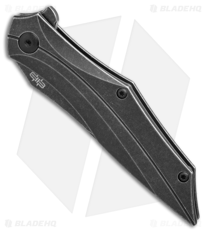 Brous Blades Razorback Frame Lock Flipper Knife Acid SW Ti (3" Acid Stonewash) 