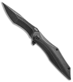 Brous Blades Razorback Frame Lock Flipper Knife Acid SW Ti (3" Acid Stonewash) 