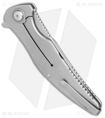 Brous Blades Sniper Flipper Frame Lock Knife Gray (3.75" Stonewash)