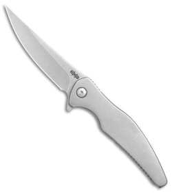 Brous Blades Sniper Flipper Frame Lock Knife Gray (3.75" Stonewash)