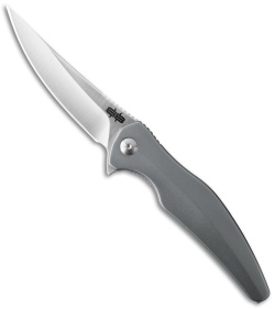 Brous Blades Sniper Flipper Liner Lock Knife Gray Aluminum (3.75" Satin)