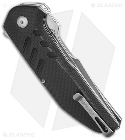 Brous Blades Turpin Strife Flipper Knife Carbon Fiber (3.75" Satin)