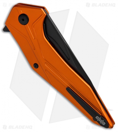 Brous Blades Tyrant Liner Lock Flipper Knife Orange (4" Black) 