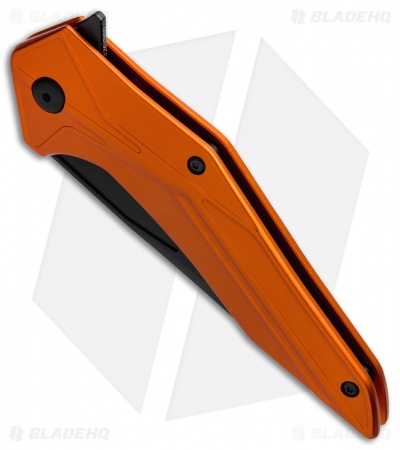 Brous Blades Tyrant Liner Lock Flipper Knife Orange (4" Black) 