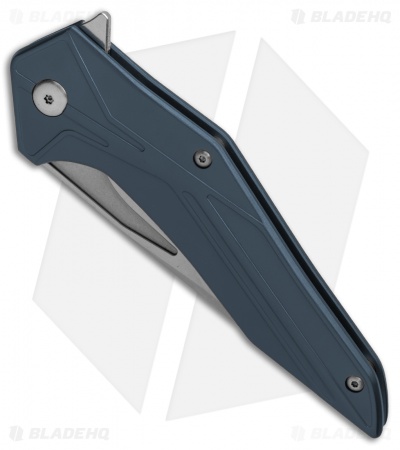 Brous Blades Tyrant Liner Lock Flipper Knife Blue (4" Stonewash) 