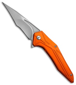 Brous Blades Tyrant Liner Lock Flipper Knife Orange (4" Stonewash) 