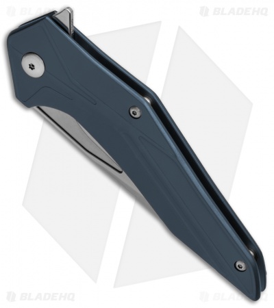 Brous Blades Tyrant Liner Lock Flipper Knife Blue (4" Satin) 