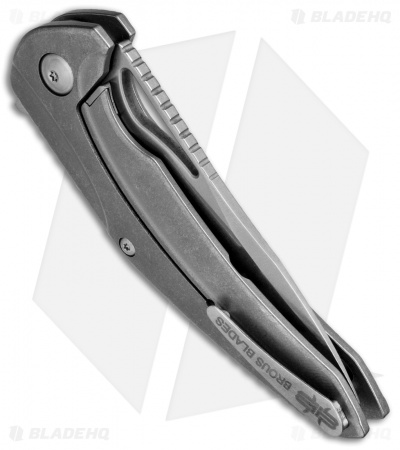 Brous Blades XR-1 Flipper Knife Titanium (3.5" Satin)