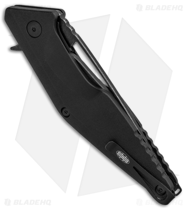 Brous Blades Import Line Division Liner Lock Flipper Knife Black (3.8" Black SW)