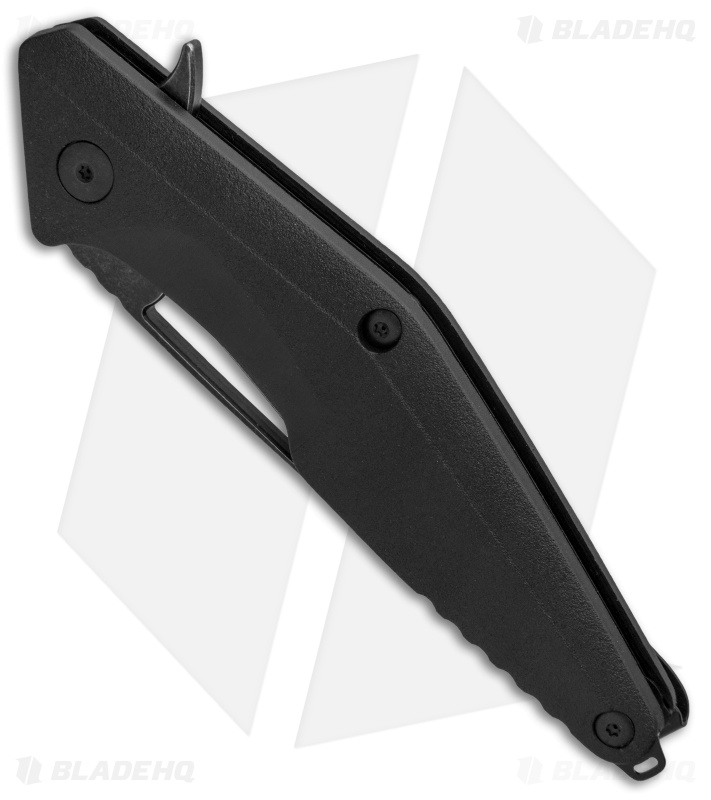 Brous Blades Import Line Division Liner Lock Flipper Knife Black (3.8" Black SW)