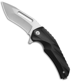 Brous Blades & Mikkel Willumsen Reloader Flipper Knife Black Al (3.6" SW)