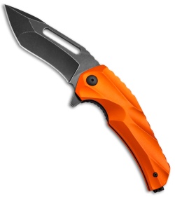 Brous Blades & Mikkel Willumsen Reloader Flipper Knife Orange Al (3.6" Acid SW)