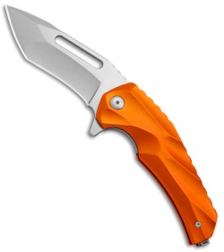 Brous Blades & Mikkel Willumsen Reloader Flipper Knife Orange Al (3.6" SW)