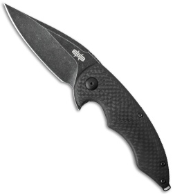 Brous Blades Sinner Flipper Knife Carbon Fiber (3.25" Acid Stonewash) Sal Manaro