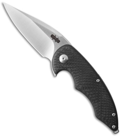 Brous Blades Sinner Flipper Knife Carbon Fiber (3.25" Satin) Sal Manaro