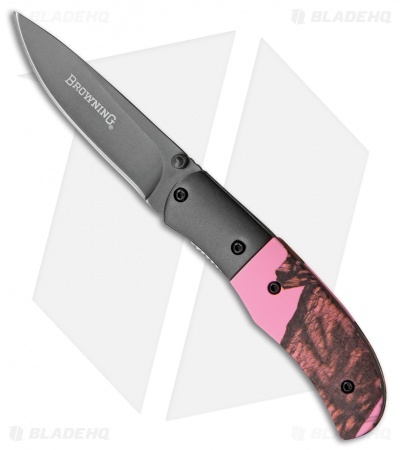 Browning "For Her" Liner Lock Knife Pink Mossy Oak (2.5" Gray)