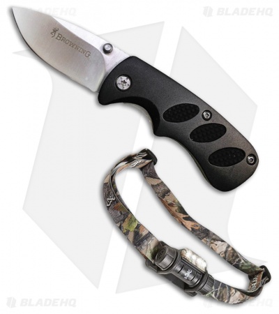 Browning Hunter Combo Liner Lock Knife Black Aluminum (2 ...