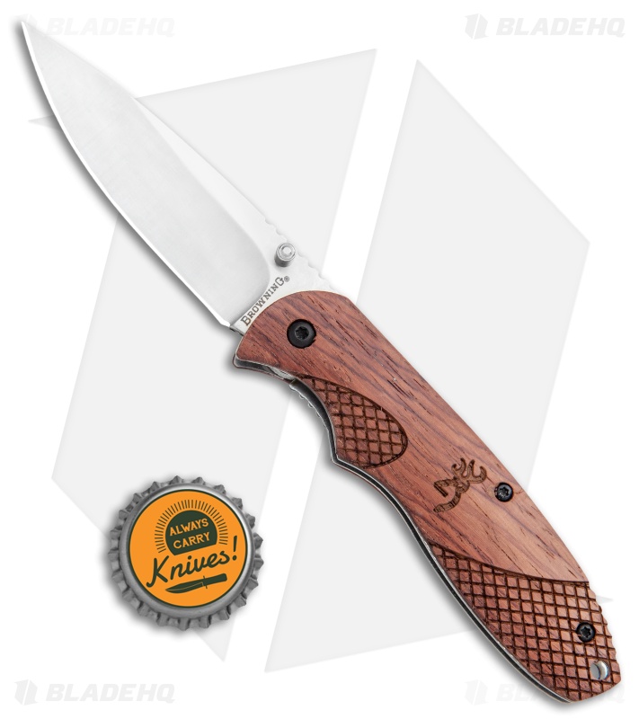 Browning Rosewood Liner Lock Manual Folding Knife (3" Satin) BR0176