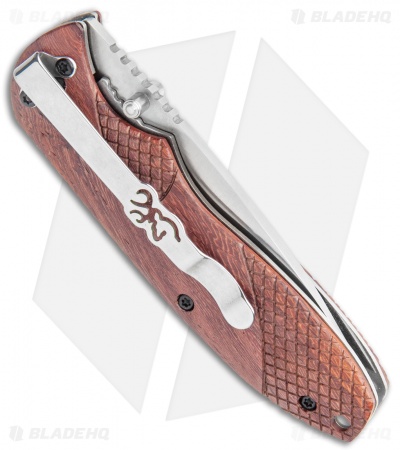 Browning Rosewood Liner Lock Manual Folding Knife (3" Satin) BR0176