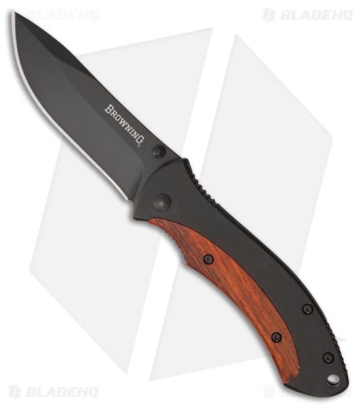 Browning Shadow Manual Folding Knife Wood (3.5" Black) 