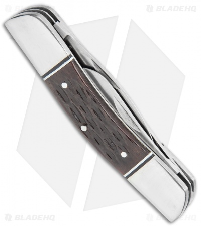 Browning Triple Edge Traditional Pocket Knife 3.75" Brown Jigged Bone