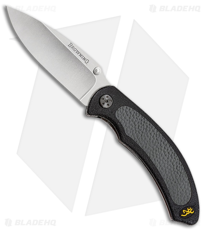 Browning Cayman Liner Lock Knife Gray (3.375" Satin) BR0035