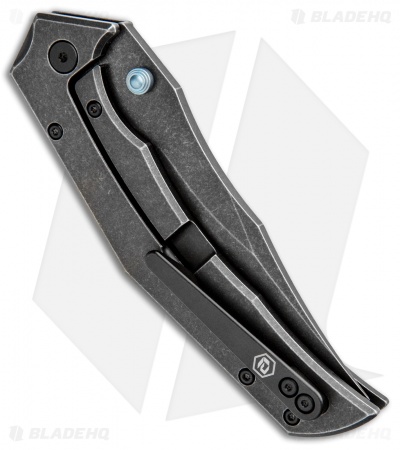BRS E-Volve Thresher XL Frame Lock Knife Titanium Black (3.875" Black Stonewash)