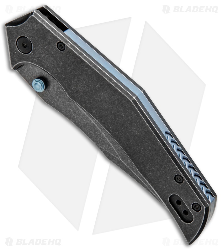 BRS E-Volve Thresher XL Frame Lock Knife Titanium Black (3.875" Black Stonewash)