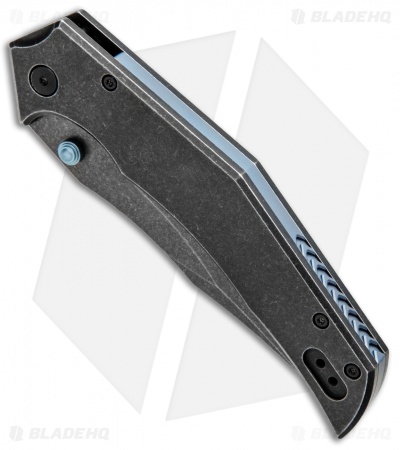 BRS E-Volve Thresher XL Frame Lock Knife Titanium Black (3.875" Black Stonewash)