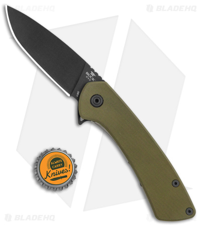 Buck 040 Onset Frame Lock Knife OD Green G-10 (3.4" Black S45VN)